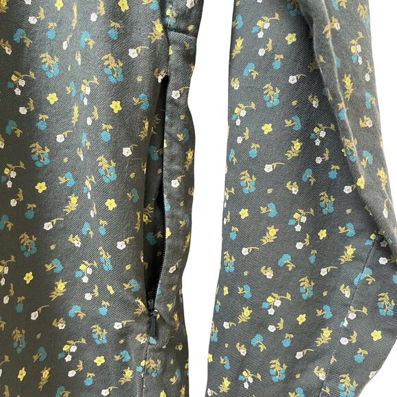 PrAna Womens Salinda Ditsy Floral Button Up Top Size S Olive Organic Cotton - Picture 7 of 10